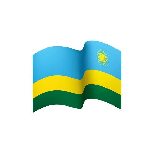 Bandera de Ruanda, ilustración vectorial — Vector de stock