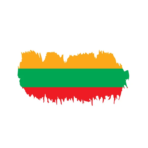 Lituania bandera, ilustración vectorial — Vector de stock