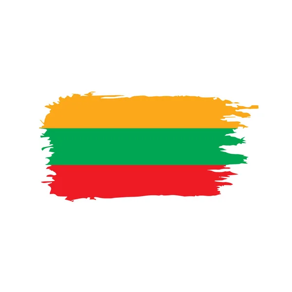 Bendera Lithuania, ilustrasi vektor - Stok Vektor