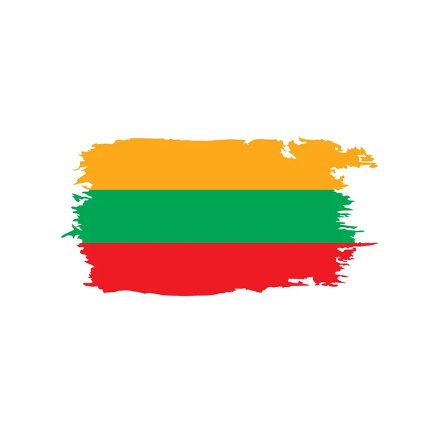 Bendera Lithuania, ilustrasi vektor - Stok Vektor