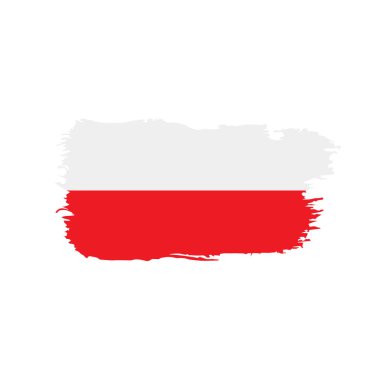 Polonya bayrağı, vektör illüstrasyonu