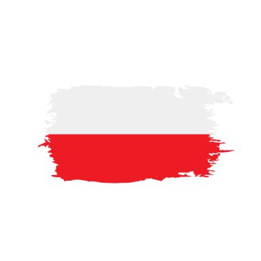 Polonya bayrağı, vektör illüstrasyonu