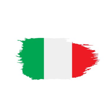 İtalya bayrağı, vektör illüstrasyonu