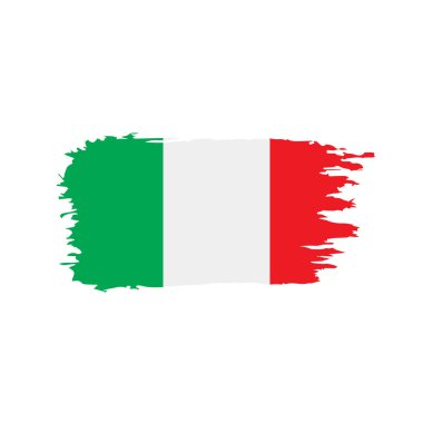 İtalya bayrağı, vektör illüstrasyonu