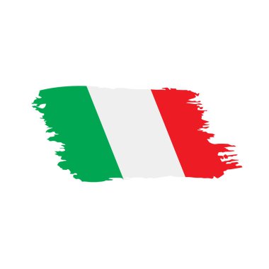 İtalya bayrağı, vektör illüstrasyonu