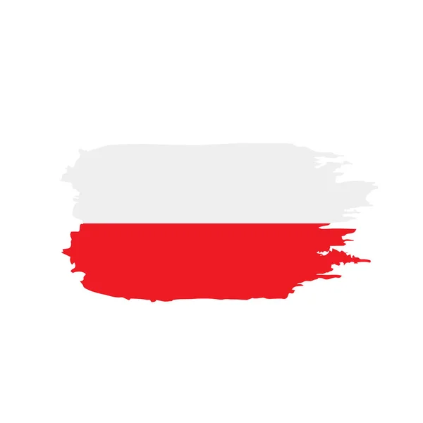 Polská vlajka, vektorová ilustrace — Stockový vektor