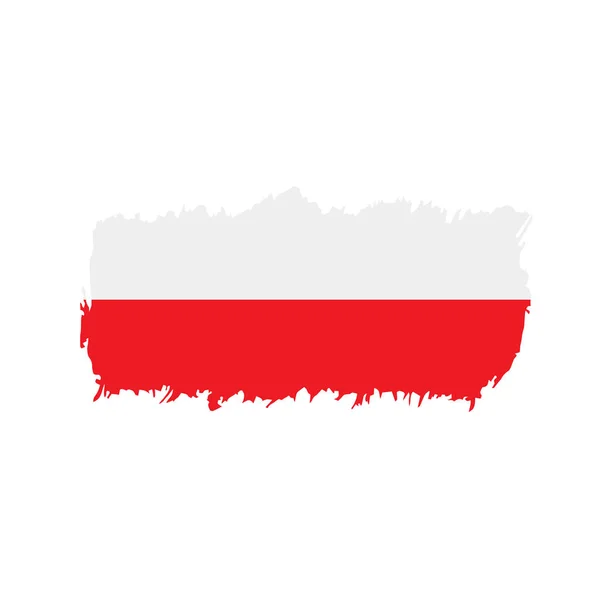 Polen vlag, vector illustratie — Stockvector