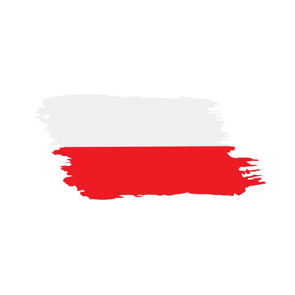 Drapeau Pologne, illustration vectorielle — Image vectorielle