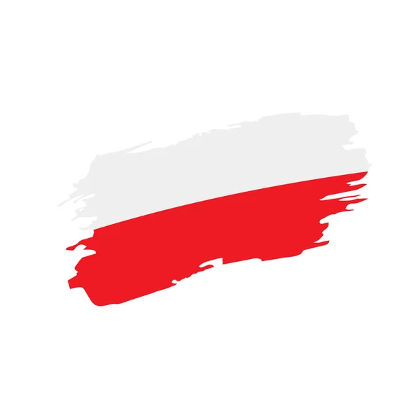 Polen vlag, vector illustratie — Stockvector