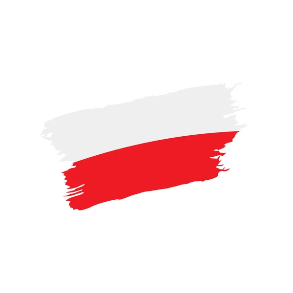 Flaga Polski, ilustracja wektora — Wektor stockowy