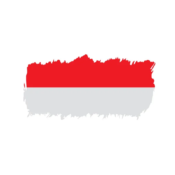 Vlag van Indonesië, vectorillustratie — Stockvector