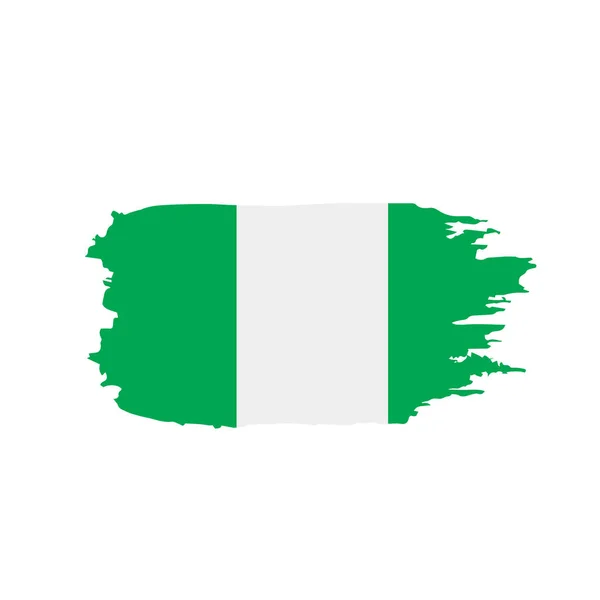 Nigeria flagga, vektor illustration — Stock vektor