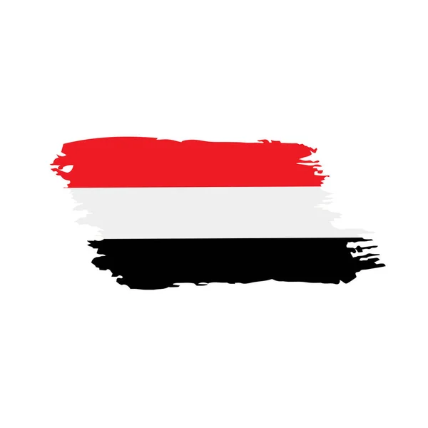 Bandera yemení, ilustración vectorial — Vector de stock