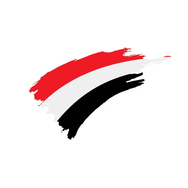 Yemeni flag, vector illustration — Stock Vector