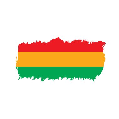 Bolivya bayrağı, vektör illüstrasyonu