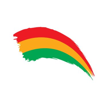 Bolivya bayrağı, vektör illüstrasyonu