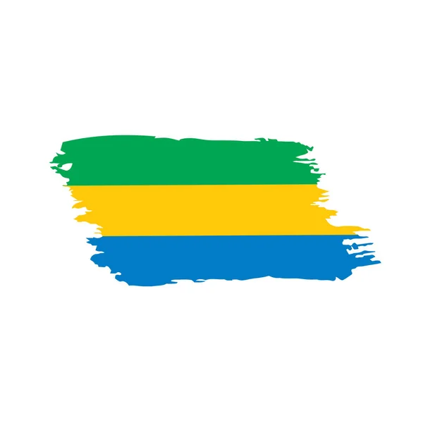 Vlag van Gabon, vectorillustratie — Stockvector