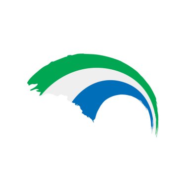 Sierra Leone bayrak, vektör çizim
