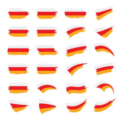 Güney Osetya bayrak, vektör çizim