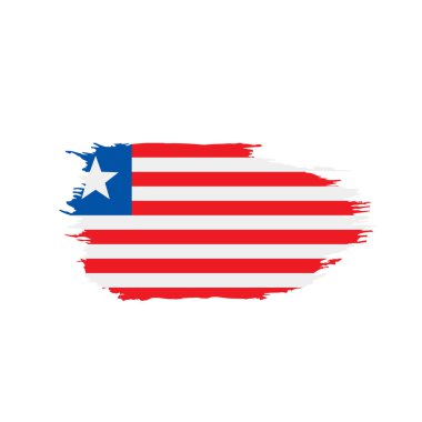 Liberya bayrağı, vektör çizim