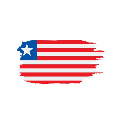 Liberya bayrağı, vektör çizim