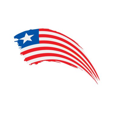 Liberya bayrağı, vektör çizim