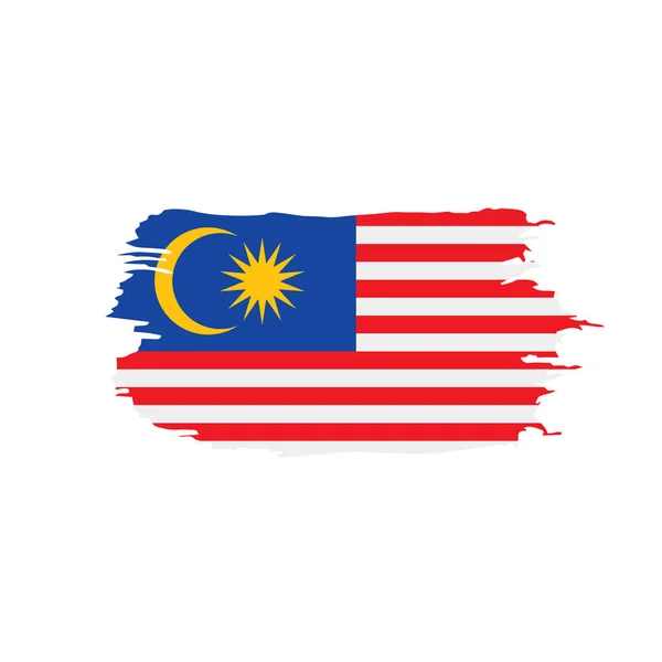 Malajzia zászló, vektoros illusztráció — Stock Vector