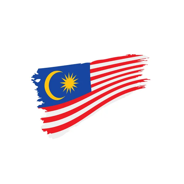 Bendera Malaysia, ilustrasi vektor - Stok Vektor