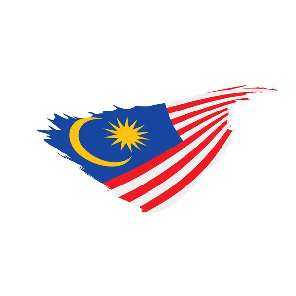 Vlag van Maleisië, vectorillustratie — Stockvector