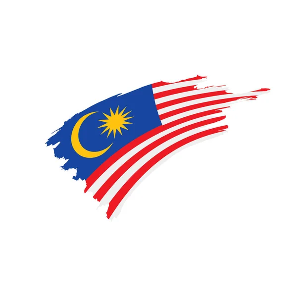 Malesia bandiera, illustrazione vettoriale — Vettoriale Stock