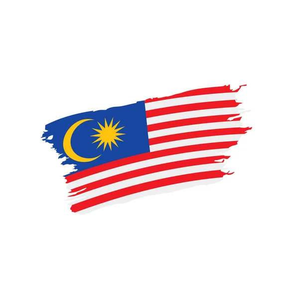 Bendera Malaysia, ilustrasi vektor - Stok Vektor