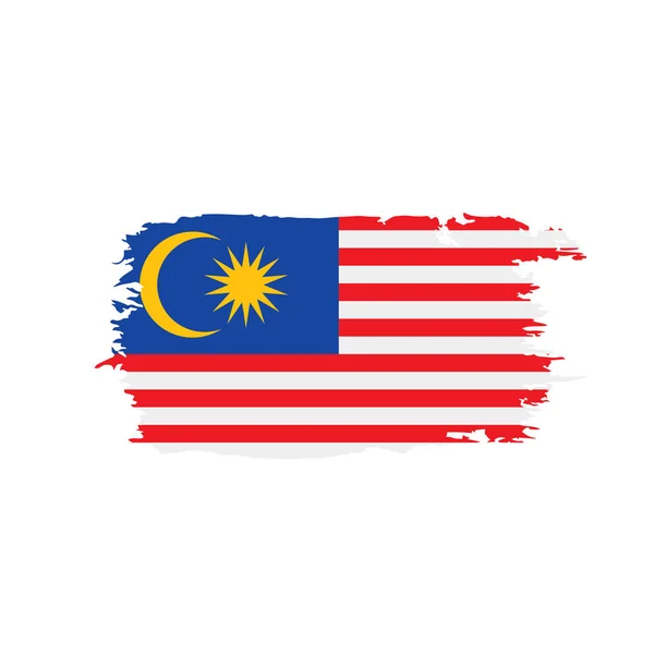 Bendera Malaysia, ilustrasi vektor - Stok Vektor