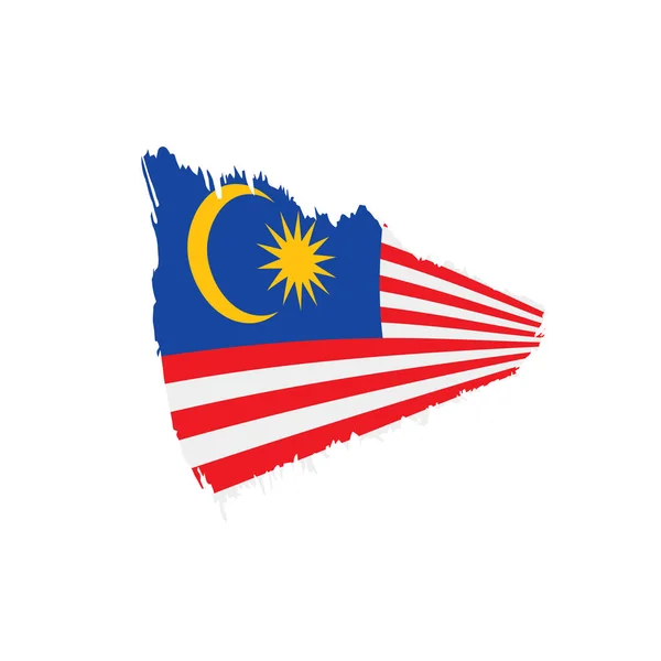 Malaysia flagga, vektorillustration — Stock vektor