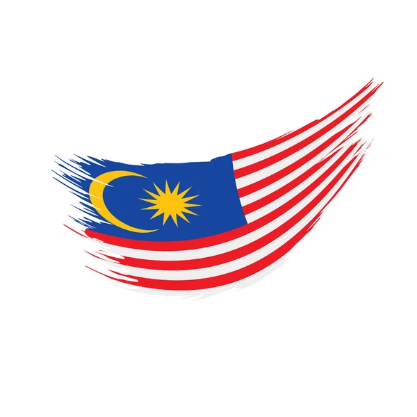 Malezya bayrağı, vektör çizim — Stok Vektör