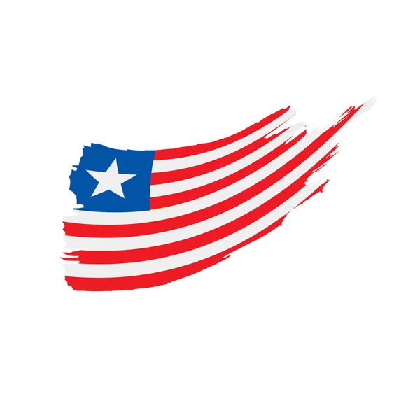 Флаг Либерии, векторная иллюстрация — стоковый вектор