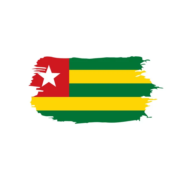 Togo Flagge, Vektorabbildung — Stockvektor