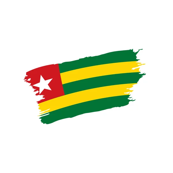 Togo Flagge, Vektorabbildung — Stockvektor