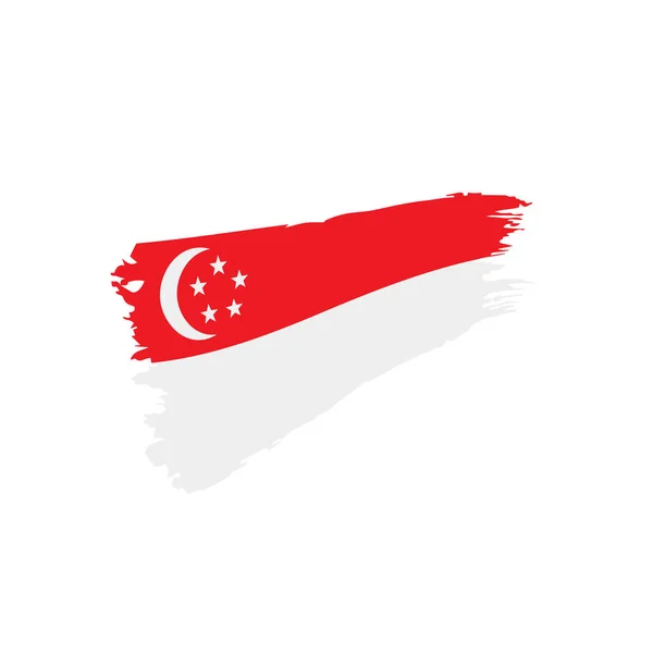 Drapeau Singapour, illustration vectorielle — Image vectorielle
