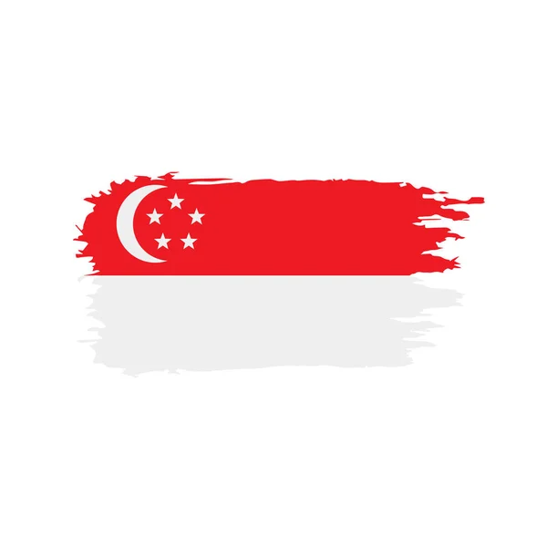 Singapore flagga, vektorillustration — Stock vektor