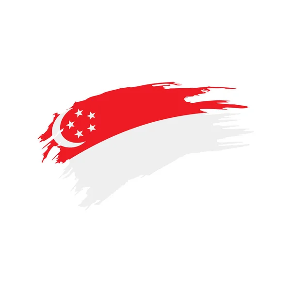 Bendera Singapura, ilustrasi vektor - Stok Vektor