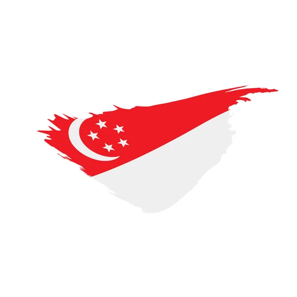 Bendera Singapura, ilustrasi vektor - Stok Vektor