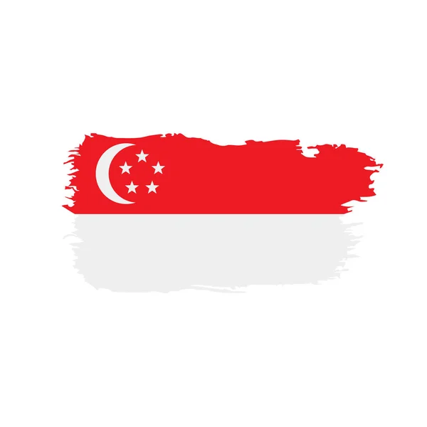 Bendera Singapura, ilustrasi vektor - Stok Vektor