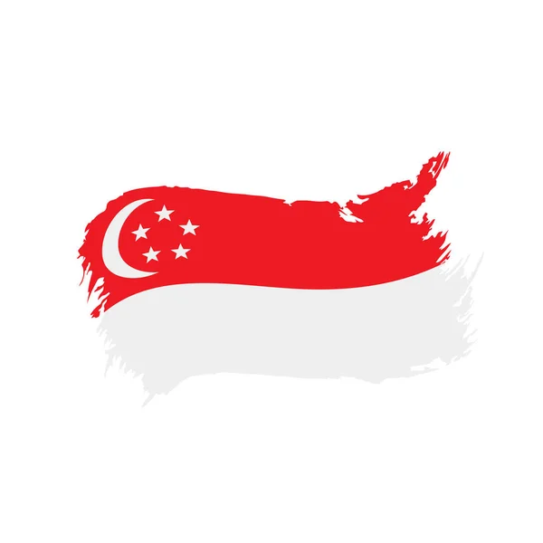 Singapore flagga, vektorillustration — Stock vektor