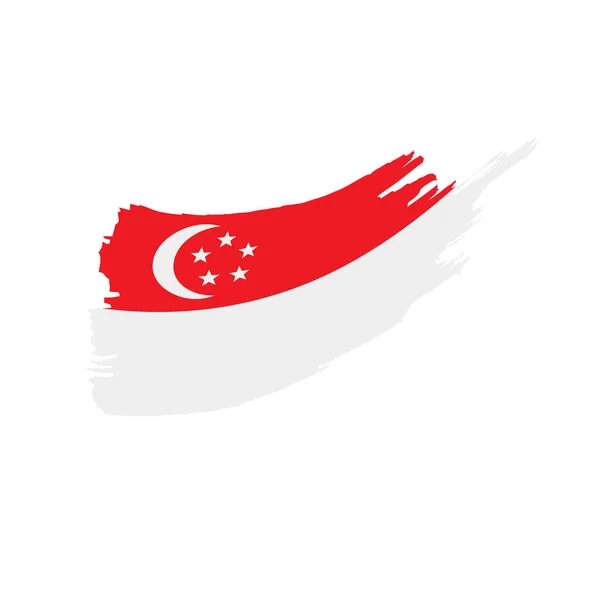 Bandera de Singapur, ilustración vectorial — Archivo Imágenes Vectoriales