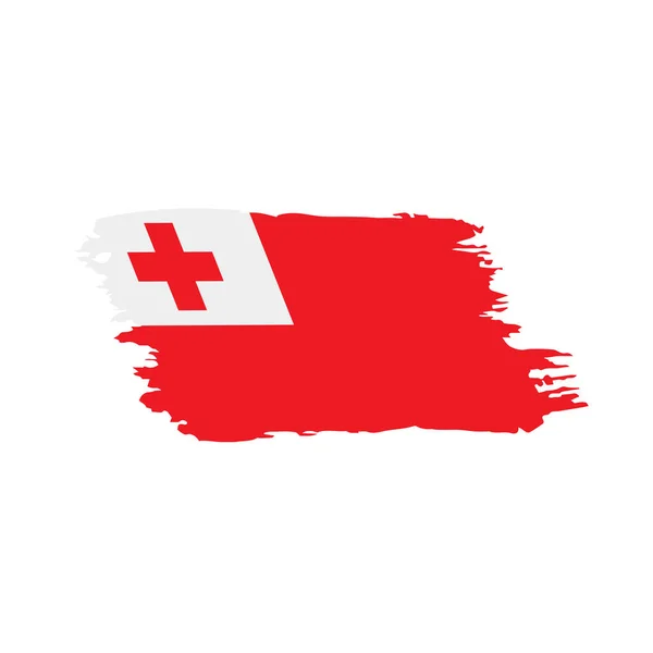 Vlag van Tonga, vectorillustratie — Stockvector