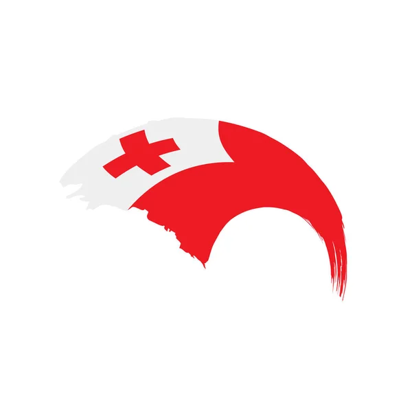 Tonga-Flagge, Vektorillustration — Stockvektor