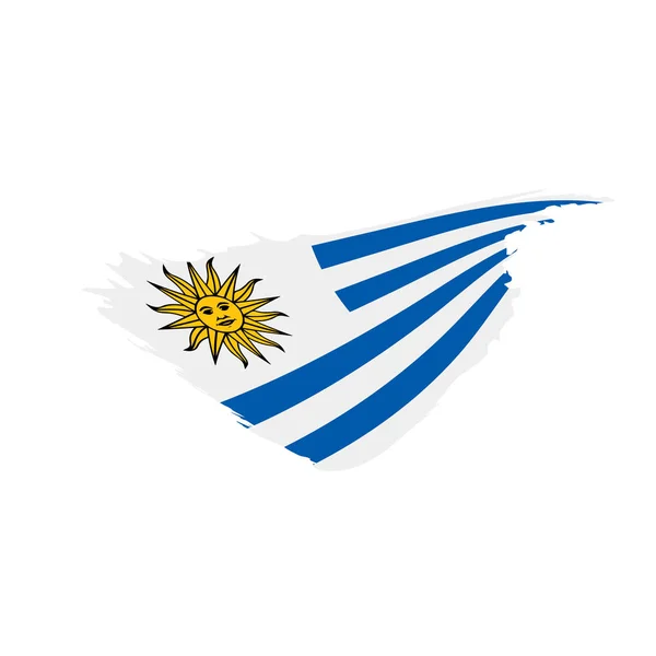 Bandera de Uruguay, vector de ilustración — Vector de stock