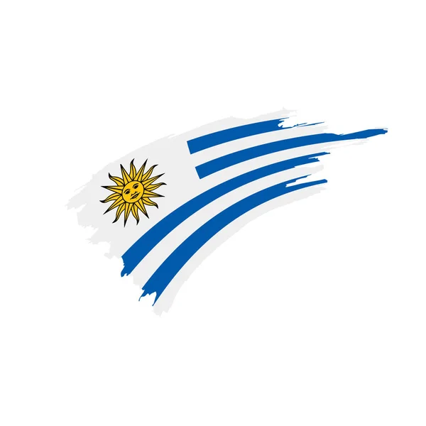 Bandera de Uruguay, vector de ilustración — Archivo Imágenes Vectoriales