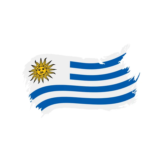 Bandera de Uruguay, vector de ilustración — Vector de stock