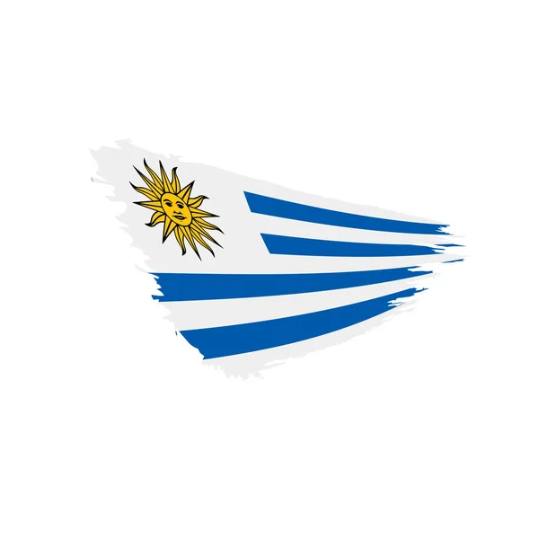 Bandera de Uruguay, vector de ilustración — Archivo Imágenes Vectoriales